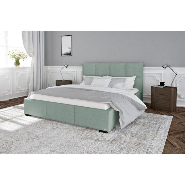 Letto matrimoniale azzurro con griglia e contenitore , 180 x 200 cm Fascination - Guy Laroche Home-image-1