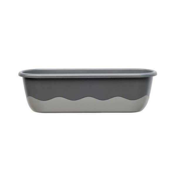 Fioriera autoinnaffiante grigia Mareta, lunghezza 60 cm - Plastia