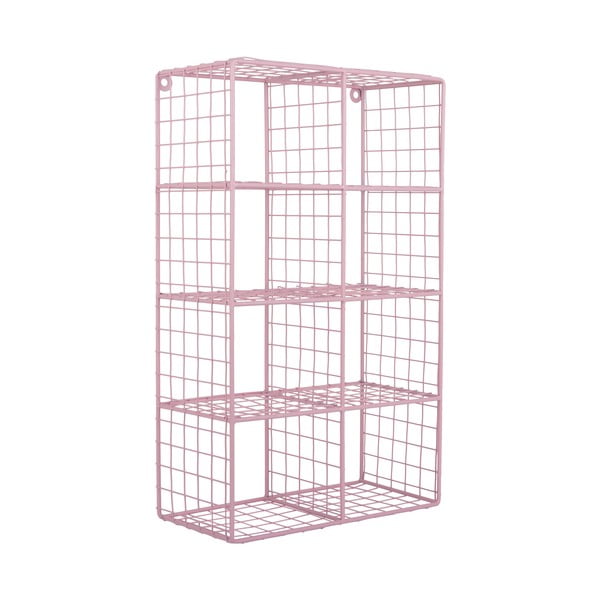 Mensola rosa chiaro in acciaio con ripiani multipli 30 cm Reja – PT LIVING-image-2