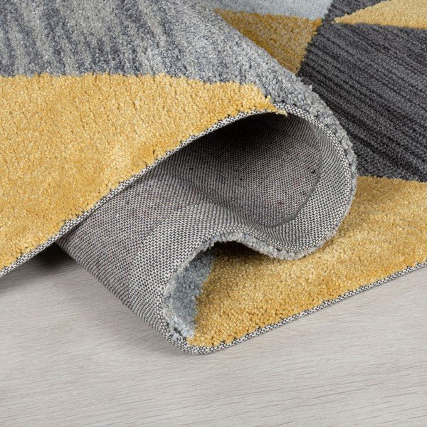 Tappeto giallo/grigio 120x170 cm Icon - Flair Rugs-image-1
