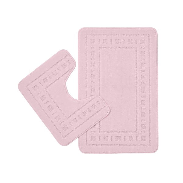 Set di tappetini per il bagno rosa chiaro 2 pz per WC 50x80 cm Armoni – Catherine Lansfield
