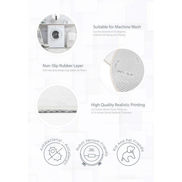 Tappeto per bambini lavabile ø120 cm Dainty Animals – Mila Home-image-4