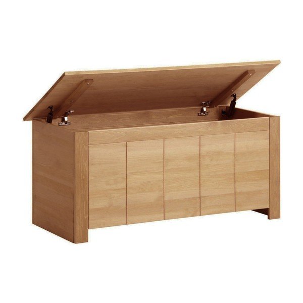 Cassapanca in legno di pino di colore naturale 100x45 cm Bertram - Støraa-image-2