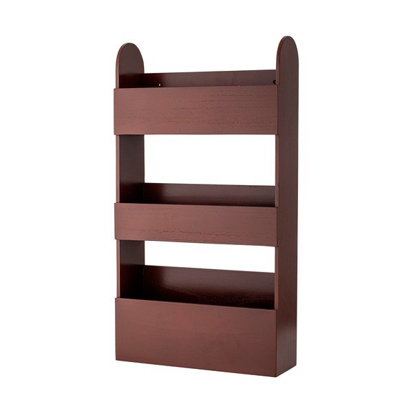 Libreria per bambini rossa in legno di paulownia massiccio 38x70x12 cm Moris – Bloomingville Mini