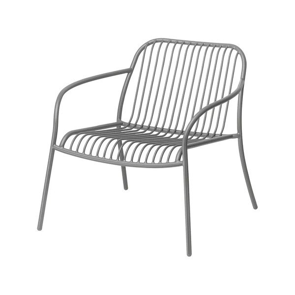Poltrona da esterno grigia in metallo Yua Wire – Blomus