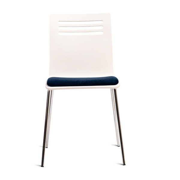 Sedia bianca con sedile in legno di faggio Comfort - Charlie Pommier-image-1