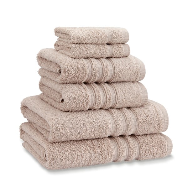 Set di asciugamani per viso e corpo tipo terry beige in cotone 6 pz Zero Twist – Catherine Lansfield
