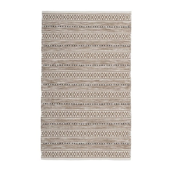 Tappeto in cotone lavabile beige 70x140 cm - Casa Selección