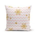 Federa natalizia Fiocchi di neve dorati, 42 x 42 cm - Minimalist Cushion Covers