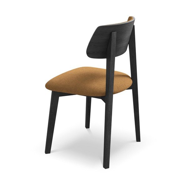 Sedia da pranzo color terracotta in legno massiccio Niu – Makamii-image-3