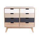 Cassettiera in legno di paulownia con 8 cassetti Snap - Leitmotiv