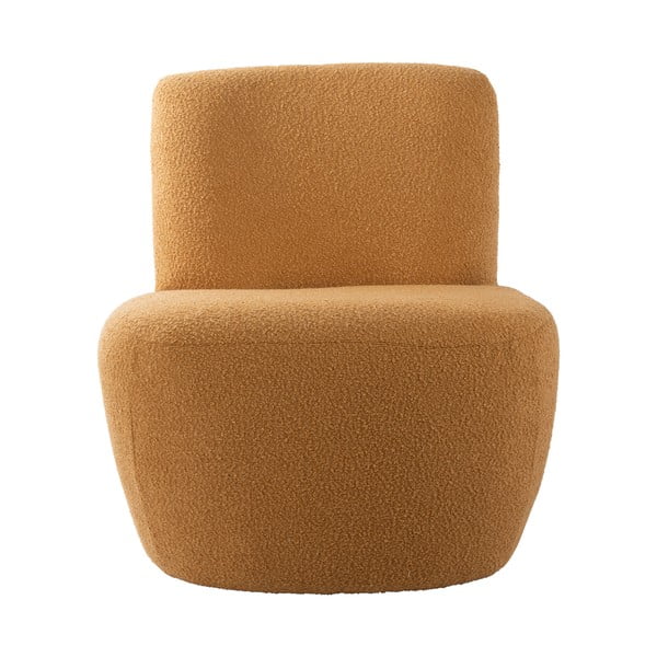 Poltrona gialla in tessuto bouclé Ada - Leitmotiv-image-2