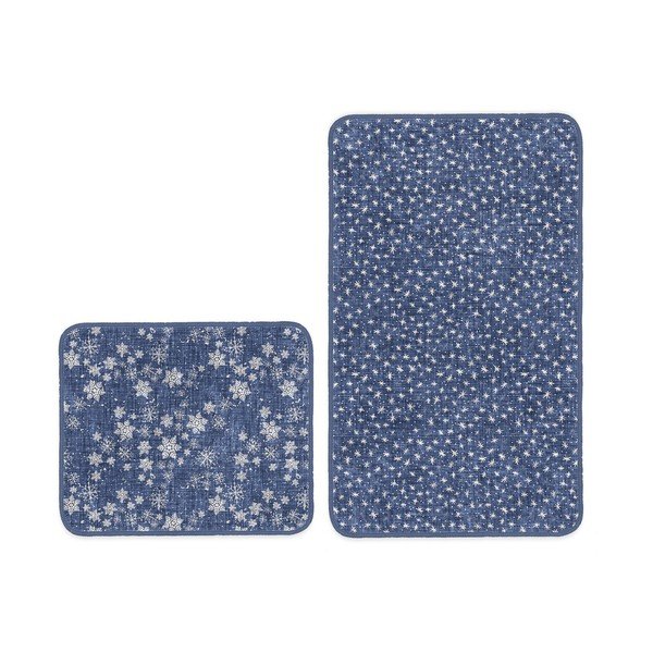 Tappetini da bagno blu in set da 2 100x60 cm - Minimalist Home World