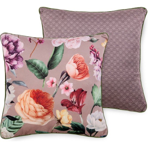 Cuscino decorativo marrone, 50 x 50 cm Fiori - Descanso