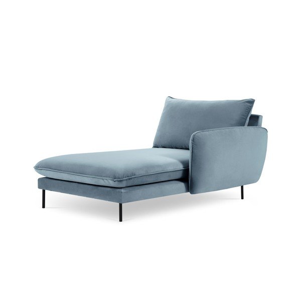 Poltrona lounge in velluto azzurro, angolo destro Vienna - Cosmopolitan Design-image-3