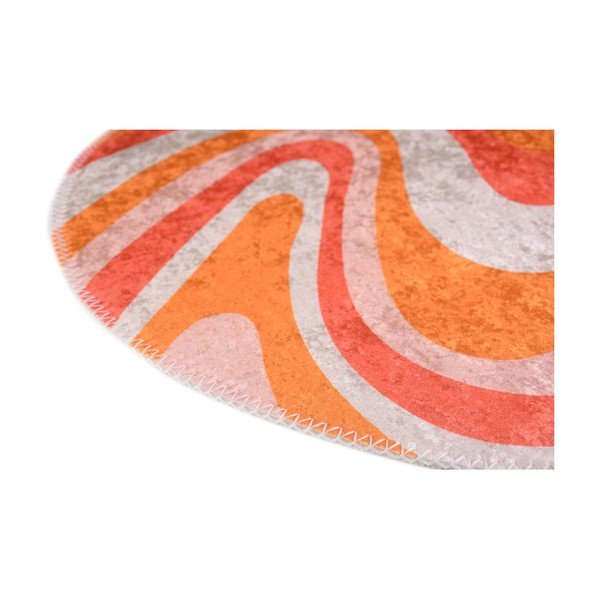 Tappeto rotondo arancione lavabile ø 100 cm Colors of Joy – Vitaus-image-2