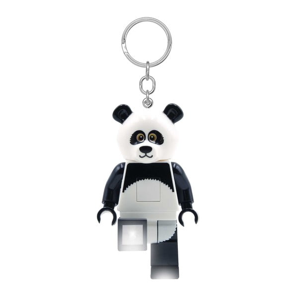 Portachiavi bianco e nero con torcia Iconic Panda - LEGO®