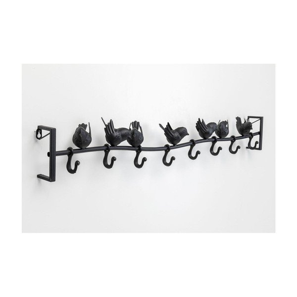 Appendiabiti da parete in metallo nero, larghezza 92 cm Birds - Kare Design
