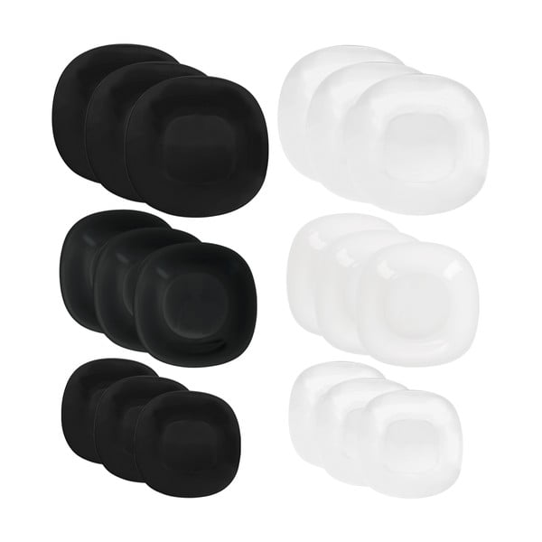 Set da pranzo in vetro 18 pz LUNA – Orion-image-3