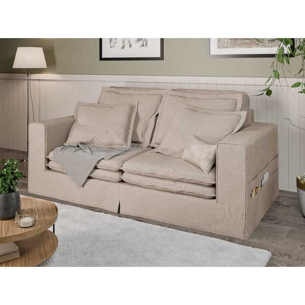 Divano beige 196 cm Nora – Ropez-image-3