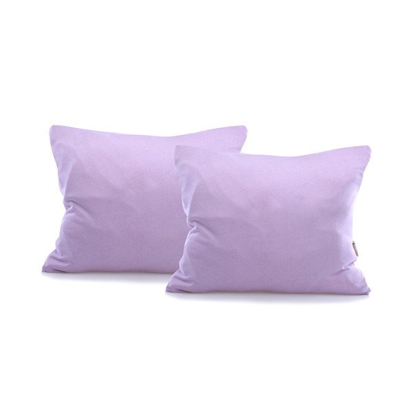 Set di 2 federe in cotone viola Amber Violet, 50 x 60 cm - DecoKing