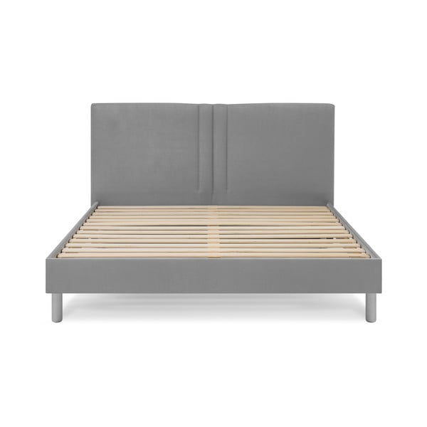 Letto matrimoniale imbottito grigio con griglia 180x200 cm Kerry - Bobochic Paris-image-2