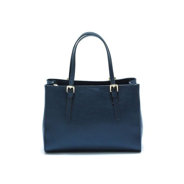 Borsa classica in pelle blu - Isabella Rhea-image-1