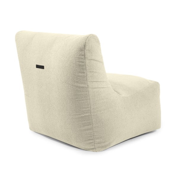 Puof a sacco color crema con rivestimento in bouclé Seat 100 Lounge – SLOWDOWN-image-4
