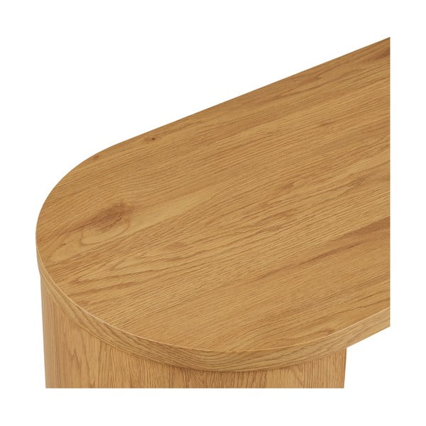 Tavolo consolle di colore naturale con effetto rovere 38x114 cm Bibione – House Nordic-image-4