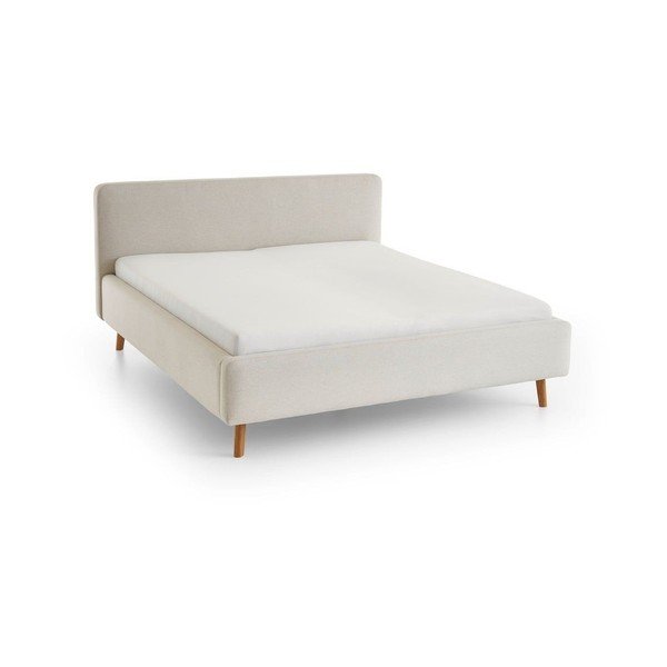 Letto matrimoniale imbottito color crema rete non inclusa 160x200 cm Mattis – Meise Möbel