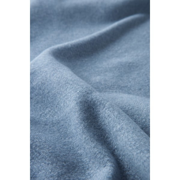Plaid blu con basi di cotone, 140 x 180 cm Plain - Euromant-image-3