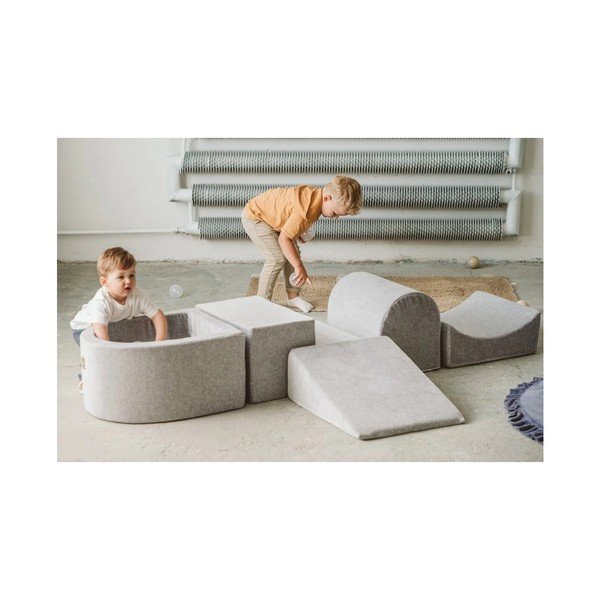 Gioco per psicomotricità color crema in velluto a coste 5 pz altezza totale 30 cm 250x45 cm Montessori – Meowbaby-image-1