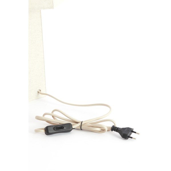 Lampada da tavolo color crema con paralume in tessuto (altezza totale 50 cm) Musabo – Light & Living-image-3