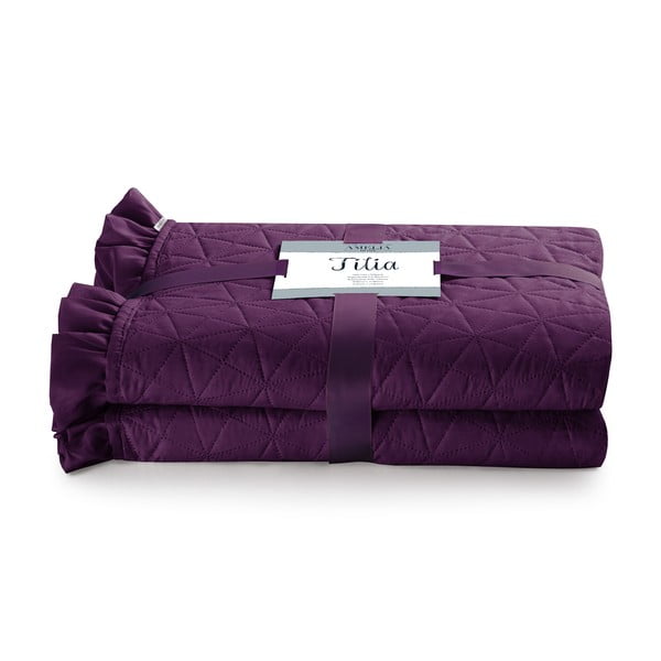 Copriletto viola Plum, 220 x 240 cm Tilia - AmeliaHome-image-2