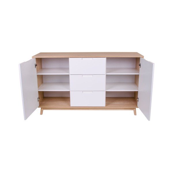 Cassettiera bianca con corpo in legno Copenhagen - House Nordic-image-4