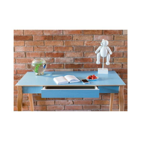 Scrivania turchese chiaro Lillo, lunghezza 105 cm - Ragaba-image-1