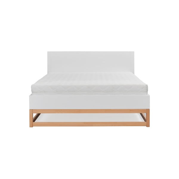 Dvoulůžková postel z masivního borovicového dřeva SKANDICA Karin, 140 x 200 cm-image-1