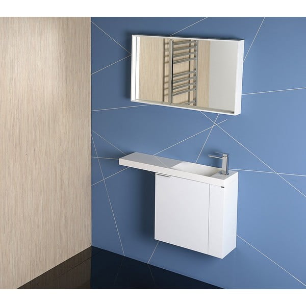 Mobile senza lavabo bianco da appendere 50x50 cm Latus Vi – Sapho-image-1