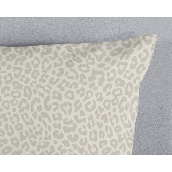 Biancheria da letto in cotone bianco e grigio chiaro per letto singolo 140x200 cm - Good Morning-image-3