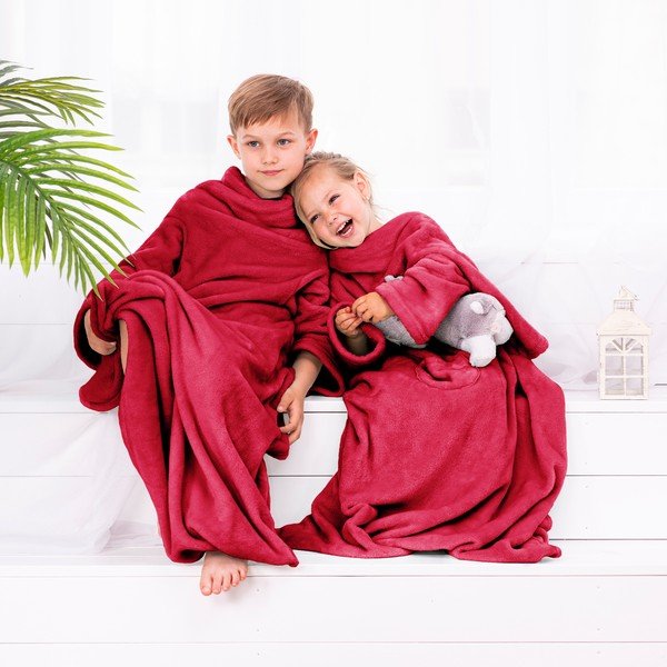 Coperta TV rossa con maniche Lazykids Lazy Kids - DecoKing-image-3