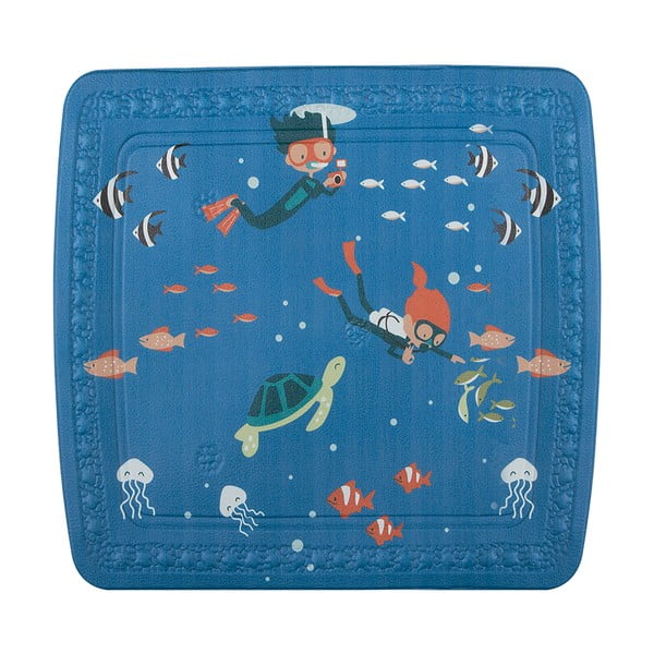 Tappetino antiscivolo per bambini per la doccia 55x55 cm Scuba Diver – Spirella