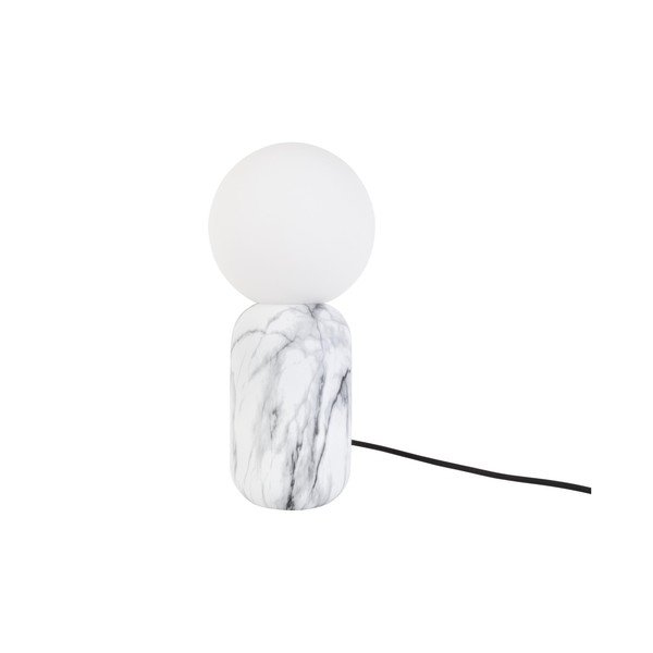 Lampada da tavolo bianca con decoro in marmo, altezza 32 cm Gala - Leitmotiv-image-2