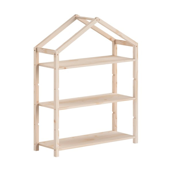 Libreria per bambini di colore naturale in pino massiccio 111x141x40 cm Dallas – Vipack