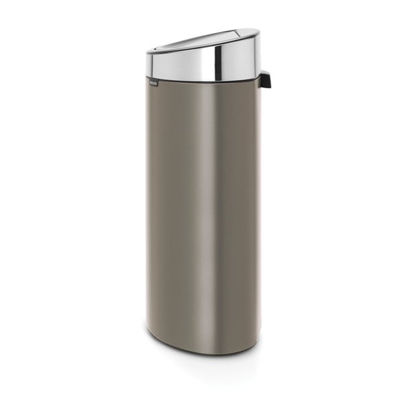 Cestino per la spazzatura in acciaio grigio touch 40 l Touch Bin – Brabantia-image-2