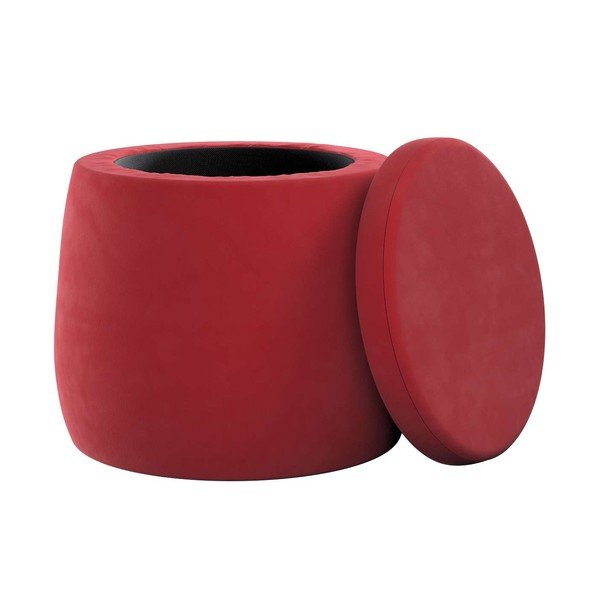 Pouf per bambini in velluto rosso Posh Velvet - Yellow Tipi-image-1