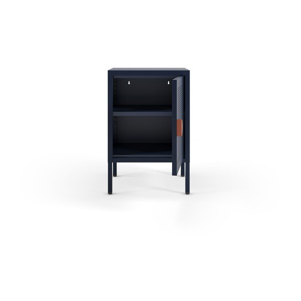 Comodino blu scuro in metallo Sayla – Marckeric-image-2