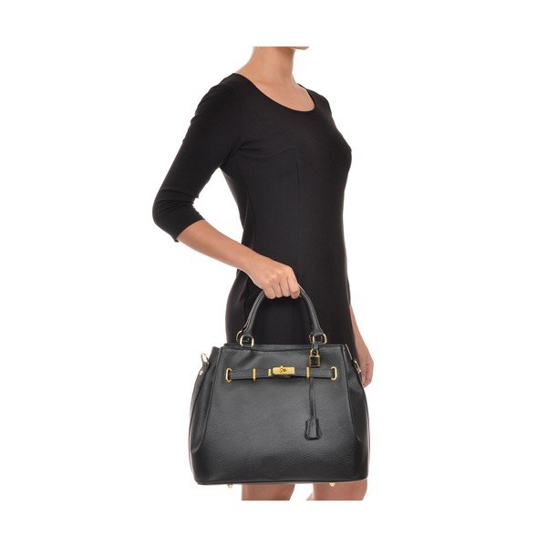 Borsa in pelle nera Lupe - Isabella Rhea-image-4