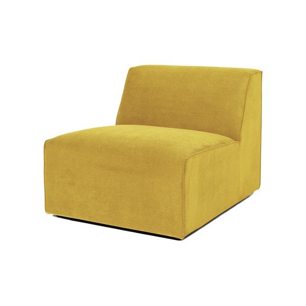 Modulo divano in velluto a coste giallo (parte centrale) Sting - Scandic-image-2