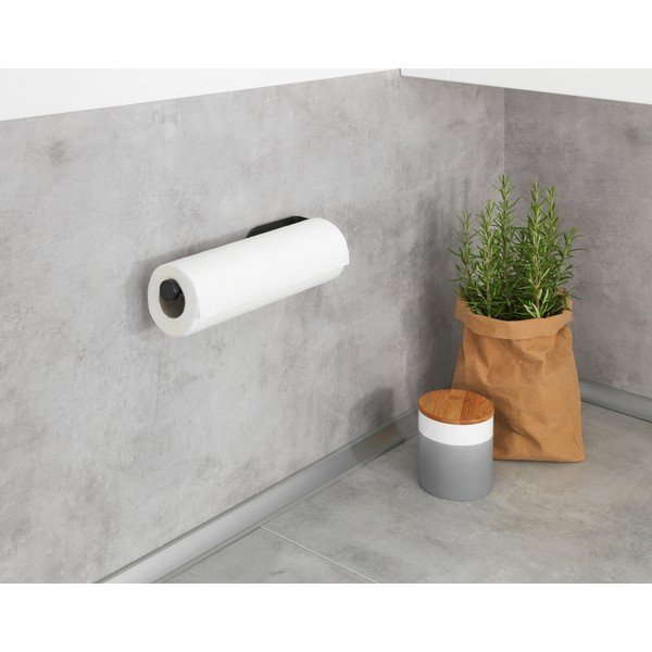 Supporto a parete nero per asciugamani da cucina Nio - Wenko-image-1