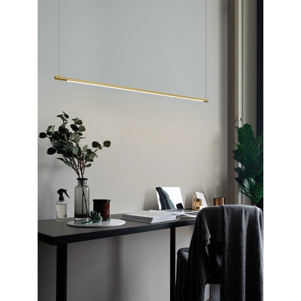 Lampadario LED color ottone in alluminio Elettra – Nova Luce-image-1